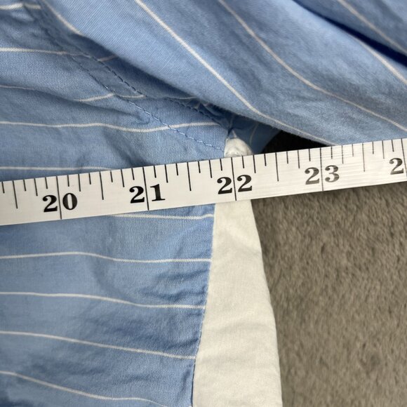 ZARA Striped Poplin Shirt Shorts Set Women’s XS Blue Two-Piece Cropped Y2K Chic - Picture 5 of 14